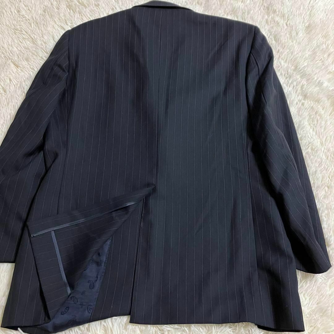 Dunhill(ダンヒル)の【極美品】ダンヒル　スーツセットアップ　Super100s ペイズリー　ネイビー メンズのスーツ(セットアップ)の商品写真