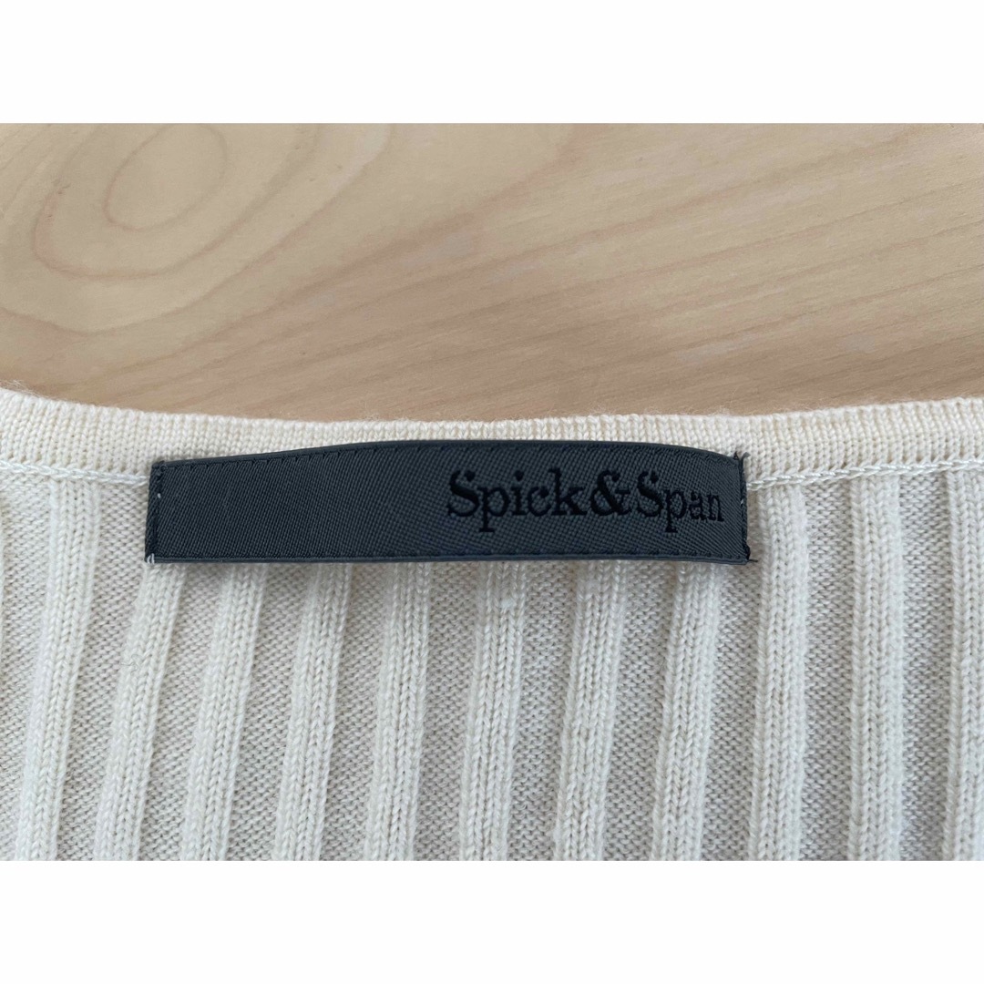 Spick & Span(スピックアンドスパン)の美品 Spick&Span リブ編みVネック長袖ニット レディースのトップス(ニット/セーター)の商品写真