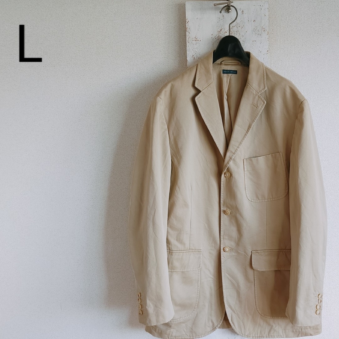 Ralph Lauren(ラルフローレン)のポロバイラルフローレン　チノジャケット　ベージュ　3つボタン　L メンズのジャケット/アウター(テーラードジャケット)の商品写真