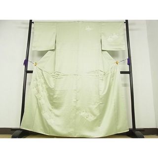 平和屋川間店■訪問着　花菱文　銀彩　着丈161.5cm　裄丈65cm　正絹　逸品　B-dk4535(着物)