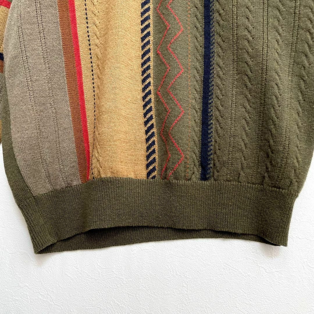 Dunhill - ダンヒル 羊毛 モヘヤ ケーブル編み 立体 ロゴ刺繍 Dunhill - ダンヒル 羊毛 モヘヤ ケーブル編み 立体 ロゴ刺繍