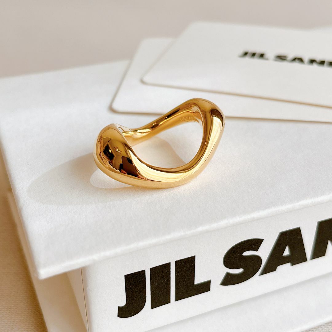 JIL SANDER スカルプチュラル リングブラスイタリア製付属品