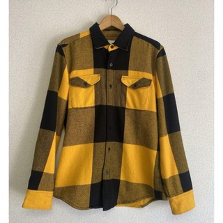 American Eagle - アメリカンイーグル ネルシャツ ブロックチェック Mサイズ 黄黒