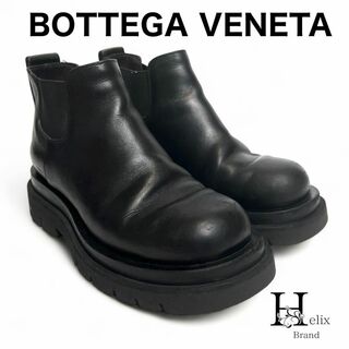 ボッテガヴェネタ(Bottega Veneta)の【美品】ボッテガヴェネタ　ブーツ　黒　ブラック　レザー　サイドゴア　厚底(ブーツ)
