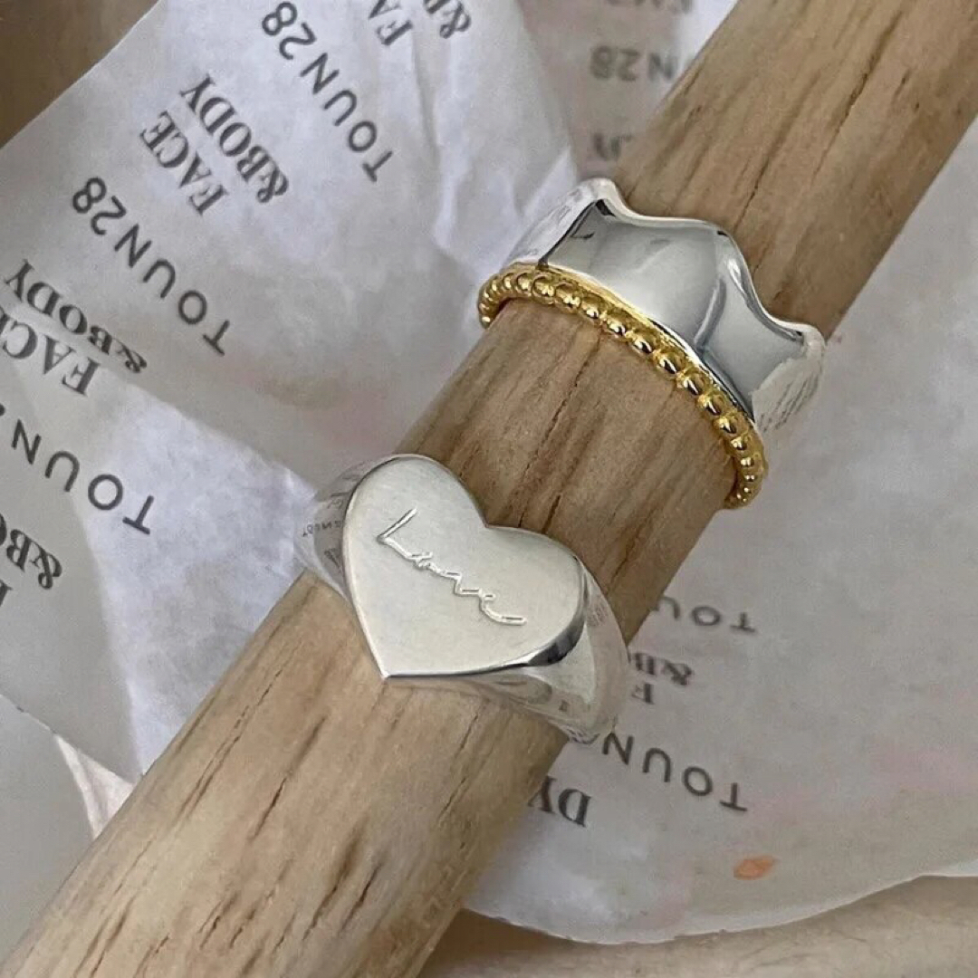 DEUXIEME CLASSE(ドゥーズィエムクラス)の【新品】heart Iove ring / silver レディースのアクセサリー(リング(指輪))の商品写真