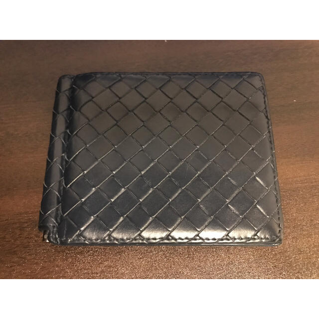 Bottega Veneta(ボッテガヴェネタ)の【ボッテガヴェネタ】マネークリップ/二つ折り財布/ライトトルマリン/中古 メンズのファッション小物(マネークリップ)の商品写真