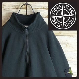 ストーンアイランド(STONE ISLAND)のストーンアイランド スリーブ刺繍付き ハーフジップ スウェット(スウェット)