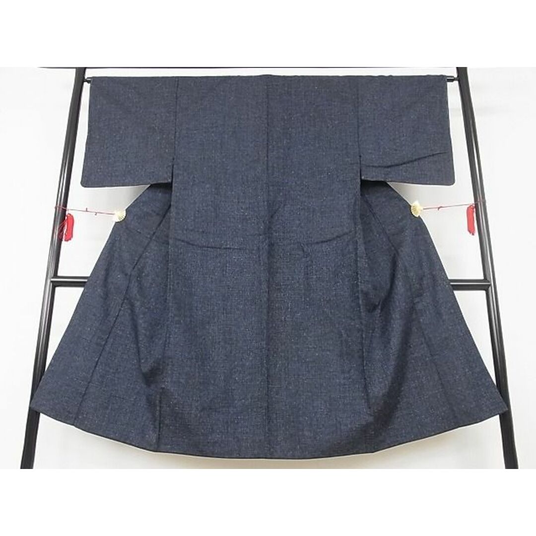 平和屋川間店■男性　紬　格子　正絹　逸品　B-dk4830 メンズの水着/浴衣(着物)の商品写真