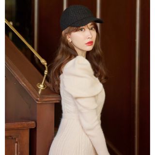 ハーリップトゥ(Her lip to)のherlipto Tweed Ribbon Cap ツイードリボンキャップ(キャップ)