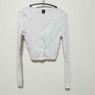 シーイン(SHEIN)のシーイン　カーディガン　薄手　白色(カーディガン)