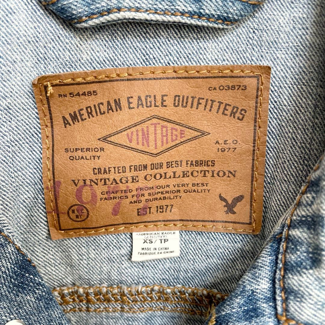 American Eagle(アメリカンイーグル)のアメリカンイーグル　90年代　ヴィンテージ　アメカジ　デニムジャケット　XS メンズのジャケット/アウター(Gジャン/デニムジャケット)の商品写真