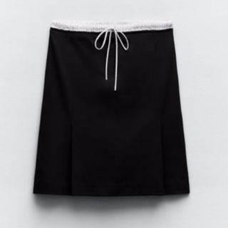 ザラ(ZARA)のZARA ザラ ☆ 新品未使用品 コンビボクサースカート XS(ひざ丈スカート)