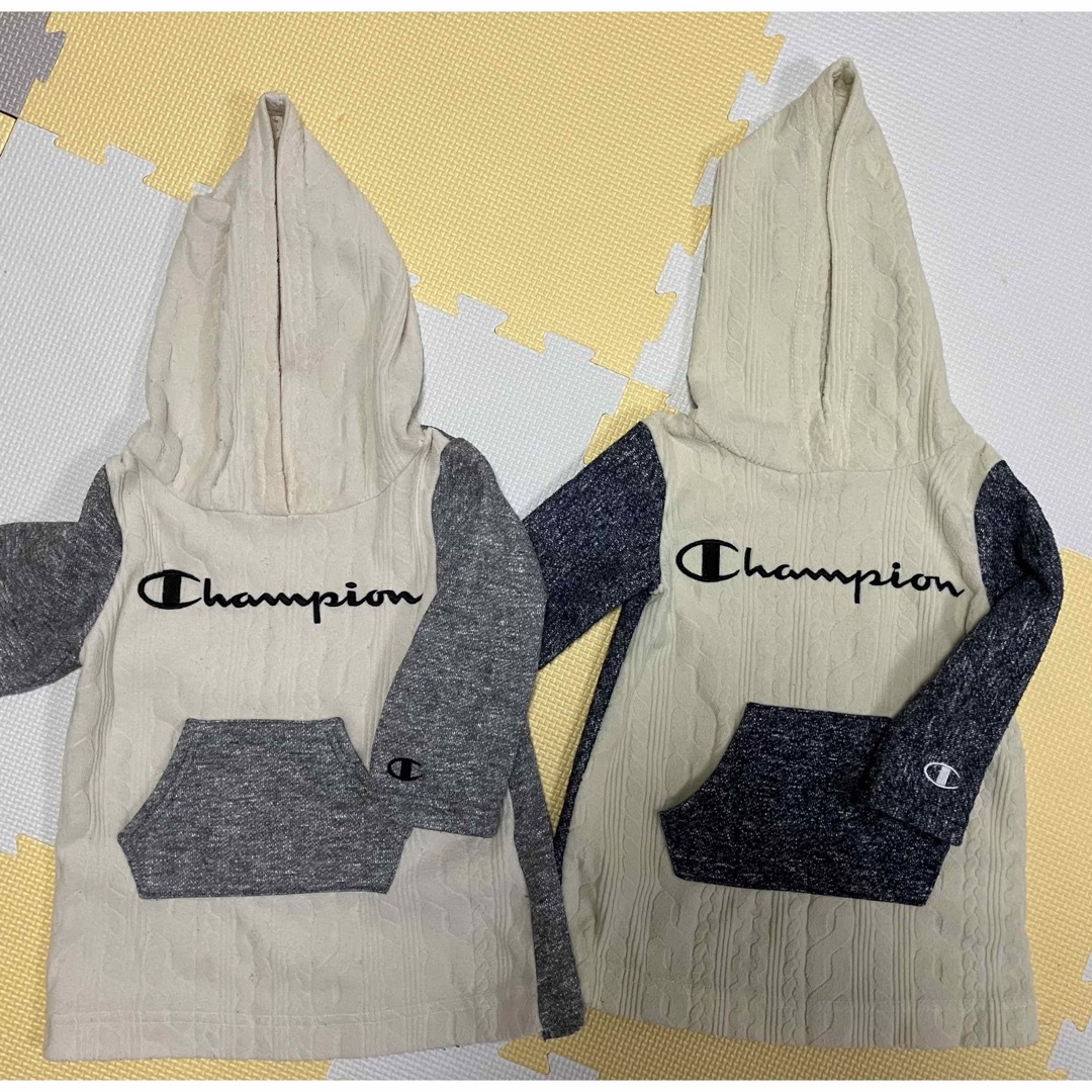 Champion(チャンピオン)のフード付きワンピース　２枚セット キッズ/ベビー/マタニティのキッズ服女の子用(90cm~)(ワンピース)の商品写真