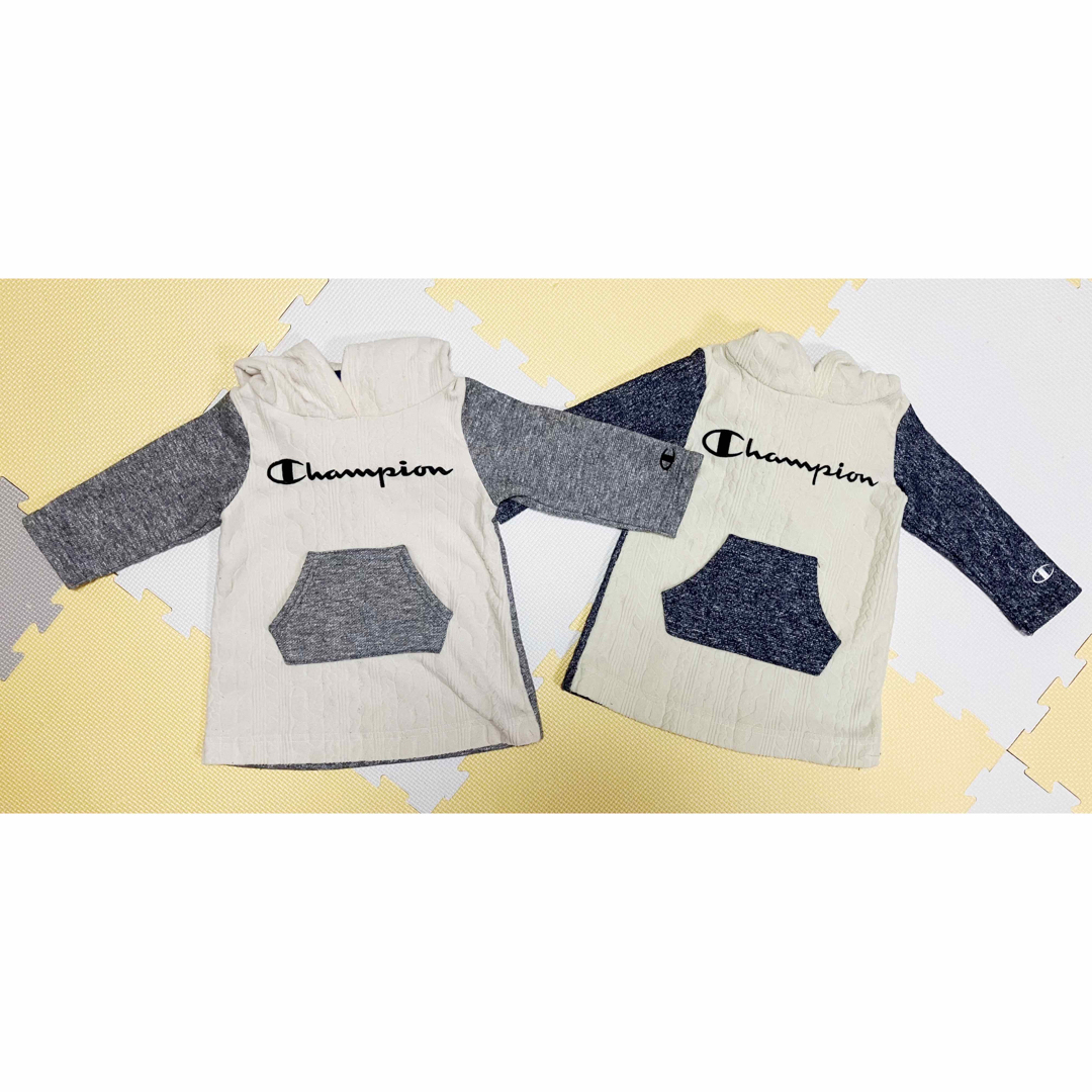 Champion(チャンピオン)のフード付きワンピース　２枚セット キッズ/ベビー/マタニティのキッズ服女の子用(90cm~)(ワンピース)の商品写真