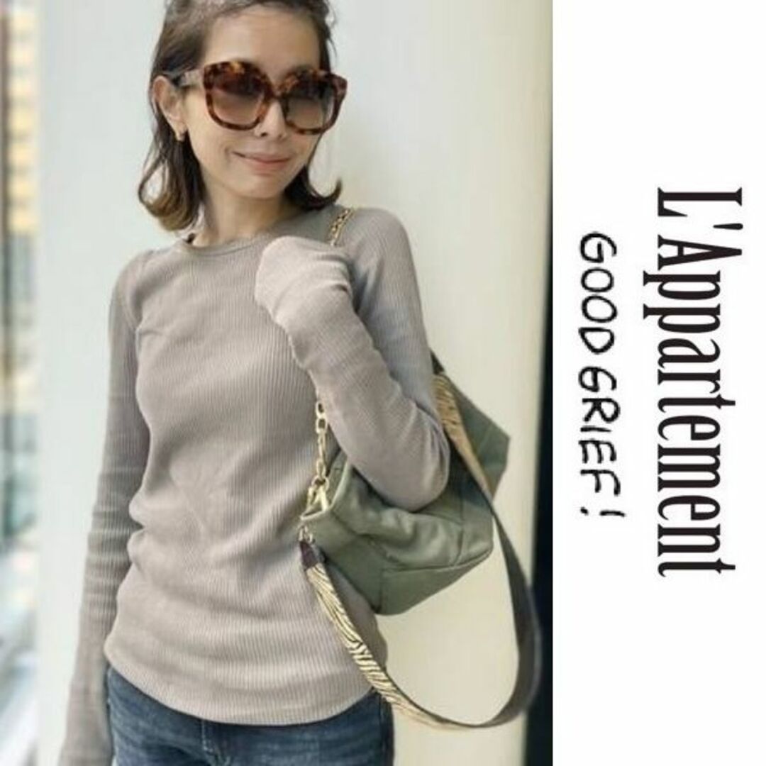 L'Appartement DEUXIEME CLASSE(アパルトモンドゥーズィエムクラス)の20AW GOOD GRIEF RIB LONG SLEEVE TOP　 レディースのトップス(その他)の商品写真