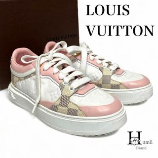 ルイヴィトン(LOUIS VUITTON)の【極美品☆22SS】ヴィトン　箱付き　ダミエ　タイムアウトライン　スニーカー(スニーカー)