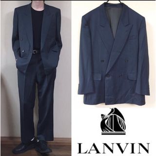 ランバン(LANVIN)のLANVIN ランバン セットアップ スーツ ダブルジャケット ワイドシルエット(セットアップ)