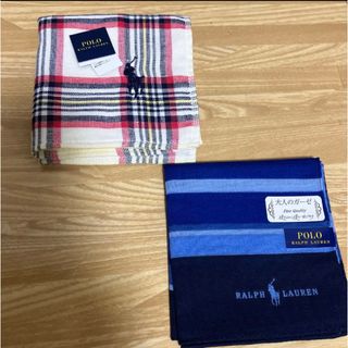 ポロラルフローレン(POLO RALPH LAUREN)の未使用　POLO RALPH LAUREN ガーゼハンカチ　2枚(ハンカチ/ポケットチーフ)