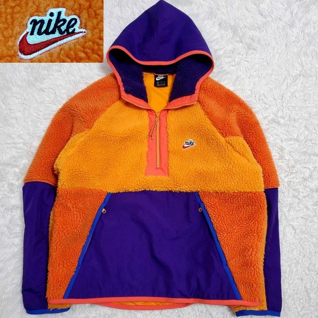 NIKE(ナイキ)の美品 XL ナイキ パーカー ロゴ ワンポイント ゆめまる着用 スウォッシュ メンズのトップス(パーカー)の商品写真