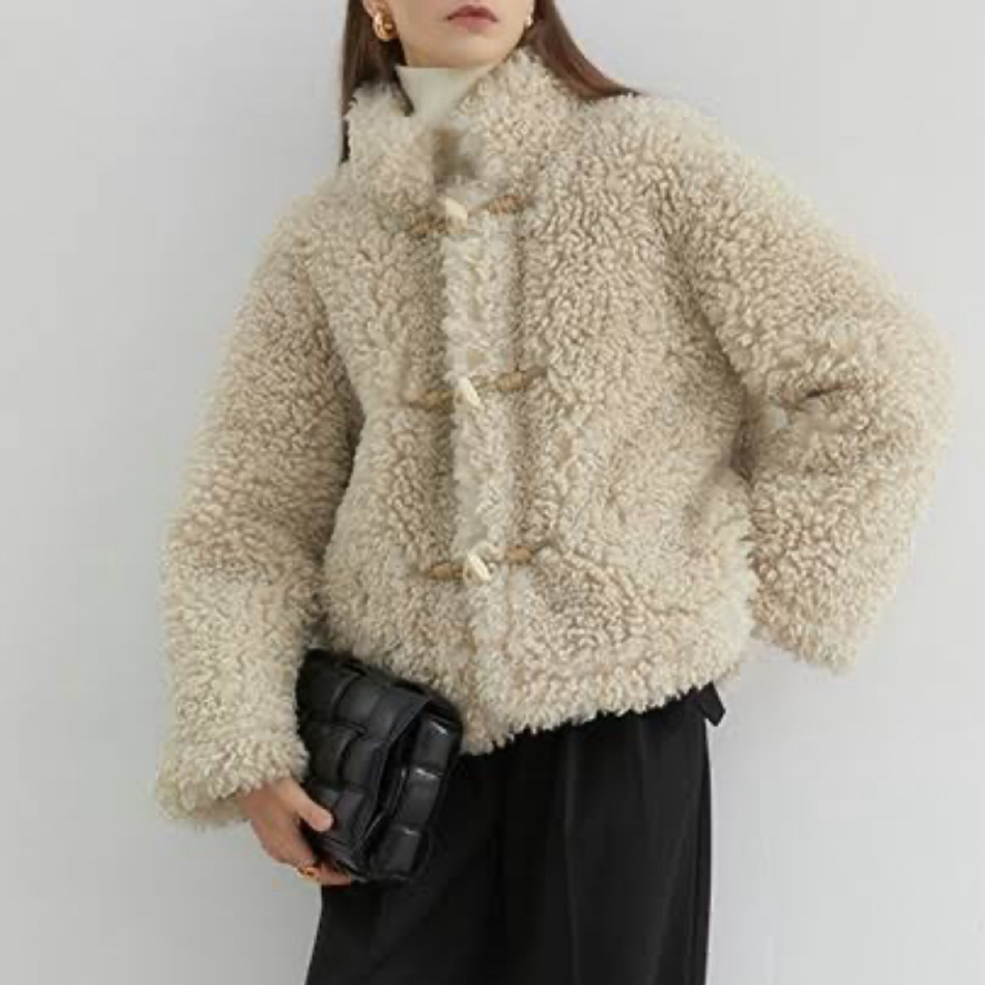 EDIT.FOR LULU(エディットフォールル)のpoodle fur Stand-up collar blouson レディースのジャケット/アウター(毛皮/ファーコート)の商品写真