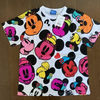 ディズニー(Disney)の送料込/定価★東京ディズニーランド ミニーマウス 総柄Tシャツ150サイズ 白(Tシャツ/カットソー)