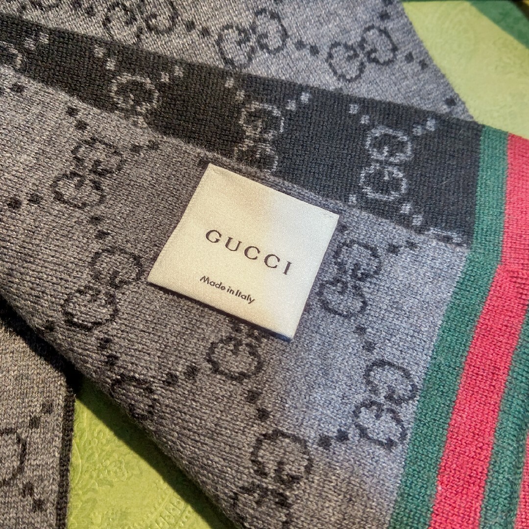 Gucci(グッチ)の❤新品箱袋付き❤ GUCCI マフラー ストール ショール スカーフ❤ブラック❤ メンズのファッション小物(マフラー)の商品写真