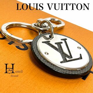 ルイヴィトン(LOUIS VUITTON)の【美品】 ルイ ヴィトン キーリング M00477 タイガ メタル グラシエ(キーホルダー)