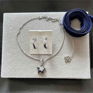 CZ キュービックジルコニア ★ スターデザイン ネックレス＆ピアス★(ネックレス)