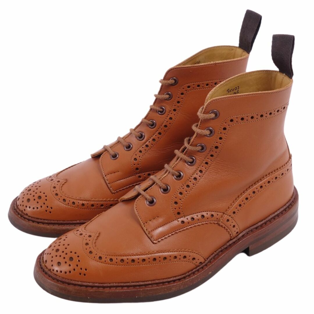 Trickers(トリッカーズ)のトリッカーズ Trickers ブーツ カントリーブーツ モールトン MALTON ブローグ カーフレザー シューズ メンズ 8.5(27cm相当) ブラウン メンズの靴/シューズ(ブーツ)の商品写真