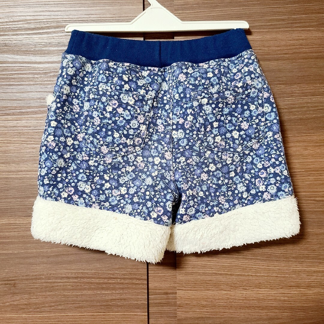 motherways(マザウェイズ)のmatherways ふわもこ 花柄 ショートパンツ ブルー 130cm キッズ/ベビー/マタニティのキッズ服女の子用(90cm~)(パンツ/スパッツ)の商品写真