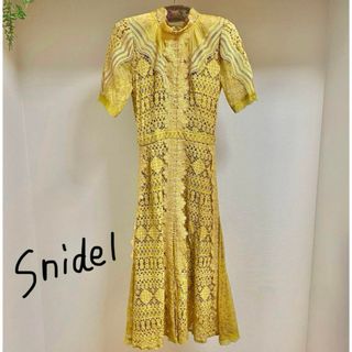 スナイデル(SNIDEL)のsnidel 結婚式 レースワンピース S(ロングワンピース/マキシワンピース)