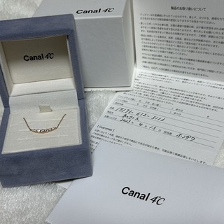 カナルヨンドシー(canal４℃)のカナル4℃ ピンクゴールドネックレスK10 保証書付(ネックレス)