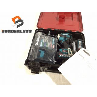 マキタ(Makita)の☆未使用品☆ makita マキタ 40Vmax 充電式インパクトドライバー TD001GRDX 青/ブルー バッテリー2個(2.5Ah) +充電器+ケース 85606(工具)