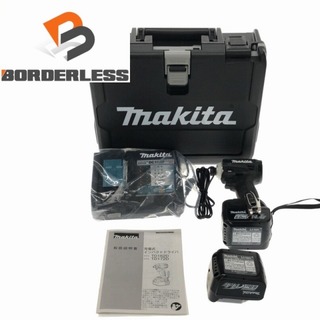 マキタ(Makita)の☆未使用品☆ makita マキタ 14.4V 充電式インパクトドライバ TD162DRGXB 黒/ブラック バッテリ2個(14.4V 6.0Ah) 充電器 ケース付き 85435(工具)