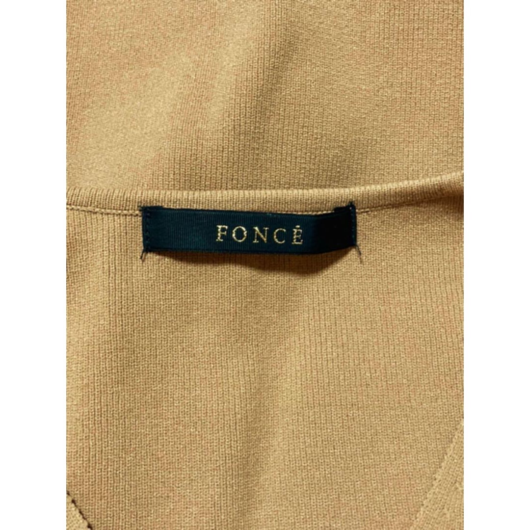 FONCE(フォンセ)のフォンセカットソーブラウン系　長袖　Tシャツ　Vネック　デザインお洒落　素敵zm レディースのトップス(ニット/セーター)の商品写真