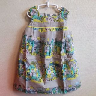 ボーデン(Boden)の新品 Mini Boden ミニボーデン 街並み総柄ワンピース 2-3Y(ワンピース)