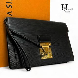 ルイヴィトン(LOUIS VUITTON)の【美品】LOUI VUITTON クラッチバッグ　セカンドバッグ　黒　ブラック(その他)