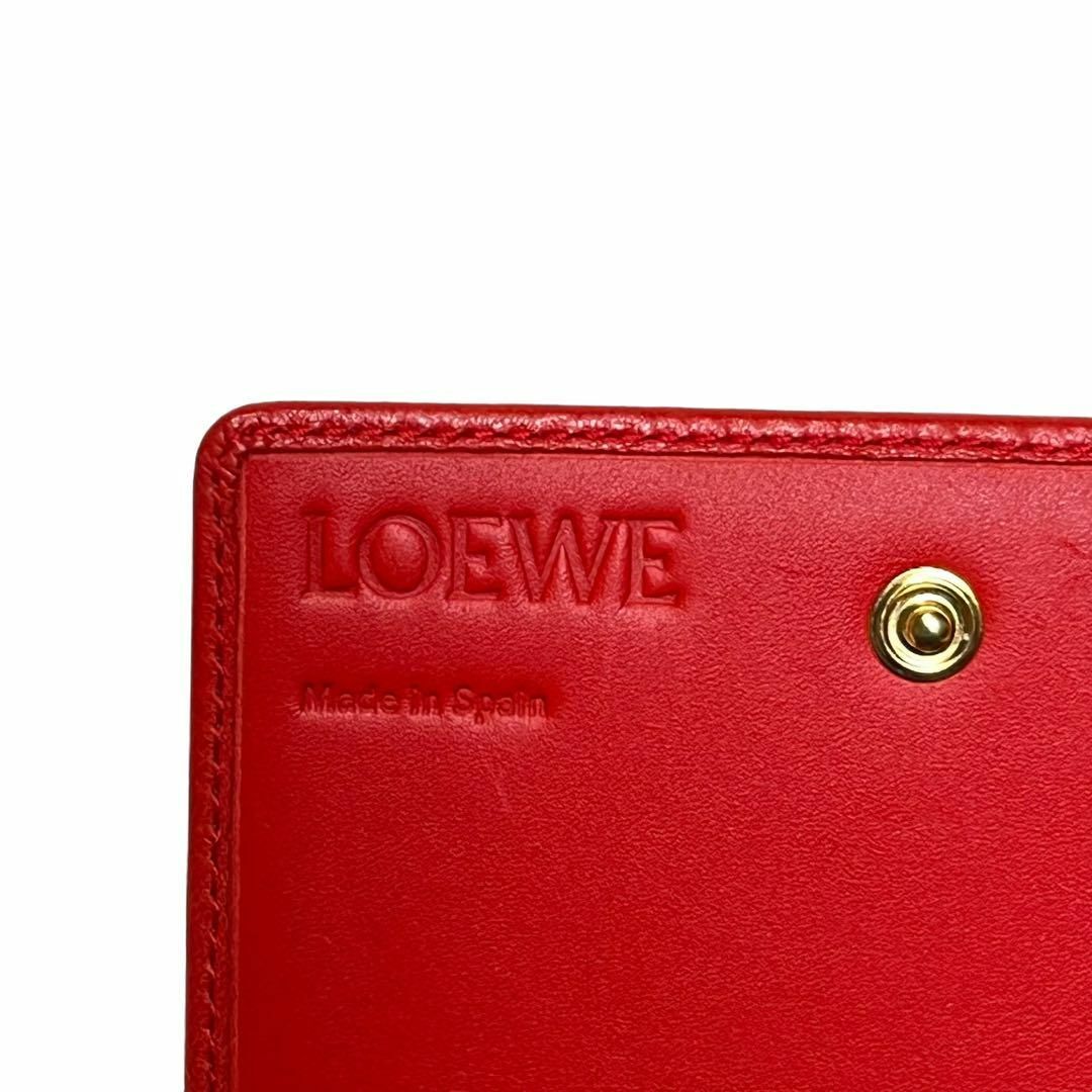 LOEWE(ロエベ)の【美品】ロエベ アナグラム　折財布　レザー　カード　小銭　コイン　お札 レディースのファッション小物(財布)の商品写真