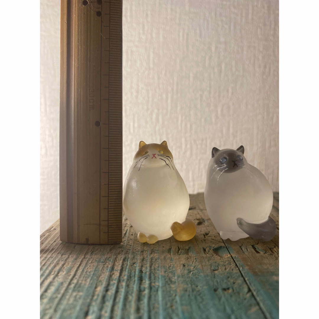 たまご様専用村上奈美作　ガラス猫　2匹セット エンタメ/ホビーの美術品/アンティーク(ガラス)の商品写真