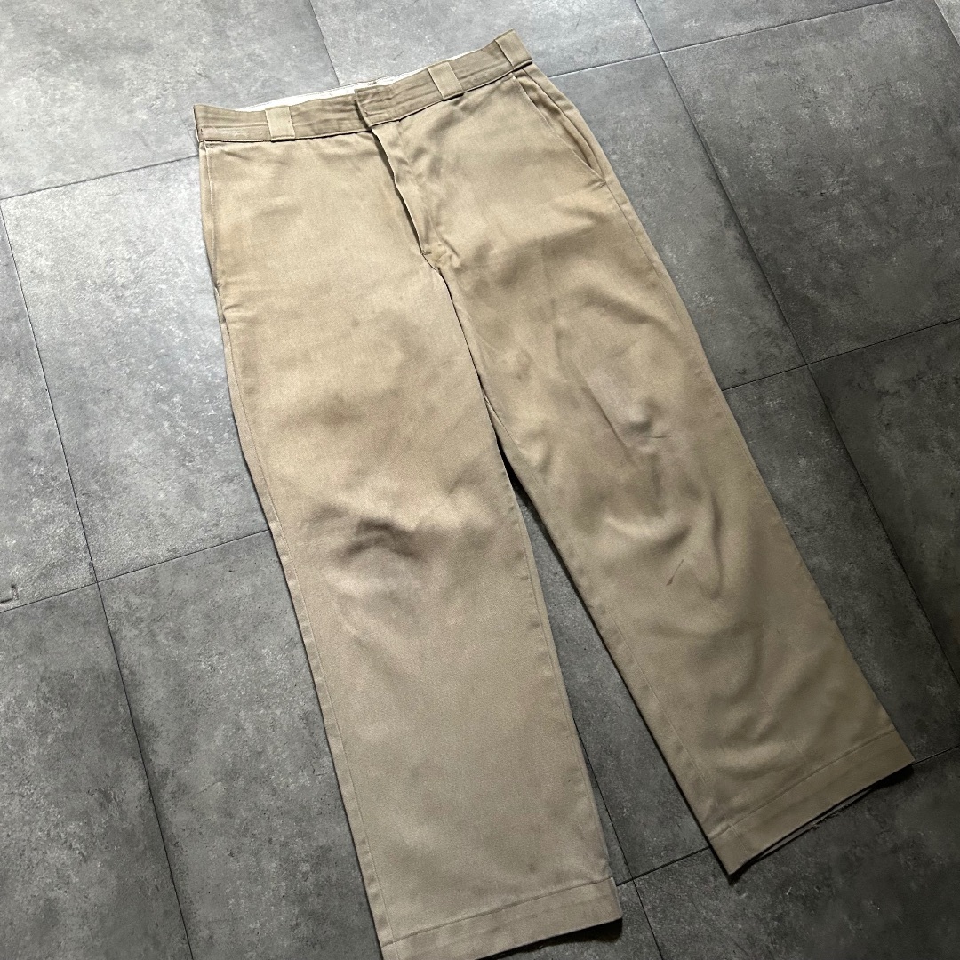 売ったり買ったりの商品80s USA製 Dickies ディッキーズ チビタグ ワークパンツ ベージュ