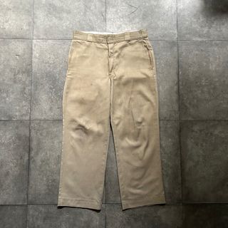 ディッキーズ(Dickies)の80s ディッキーズ874 ワークパンツ USA製 チビタグ ベージュ 33w(ワークパンツ/カーゴパンツ)