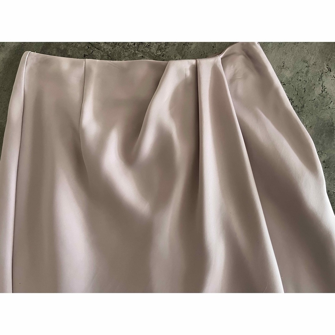 FRAY I.D(フレイアイディー)のフレイアイディー　サテンナローロングスカート　　ピンク　ラベンダー　S レディースのスカート(ロングスカート)の商品写真