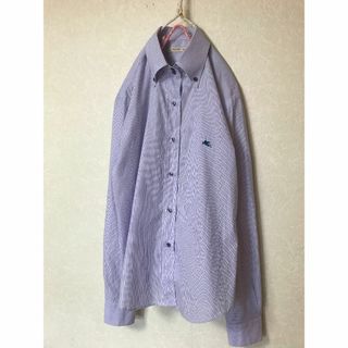 エトロ(ETRO)の美品★ エトロ ETRO★長袖シャツ　ロゴ刺繍(シャツ/ブラウス(長袖/七分))