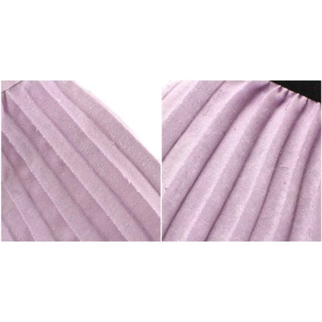 ROSE BUD(ローズバッド)のローズバッド プリーツスカート ロング マキシ フレア F 紫 パープル レディースのスカート(ロングスカート)の商品写真