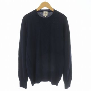 ジェイプレス(J.PRESS)のJ.PRESS 18AW ケーブルニット セーター プルオーバー 長袖 L 紺(ニット/セーター)