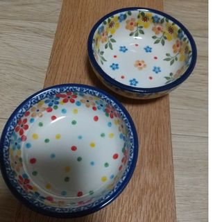 ポーリッシュポタリー(Polish Pottery)のポーリッシュポタリー　ミニボウル　フラット　2点セット(食器)