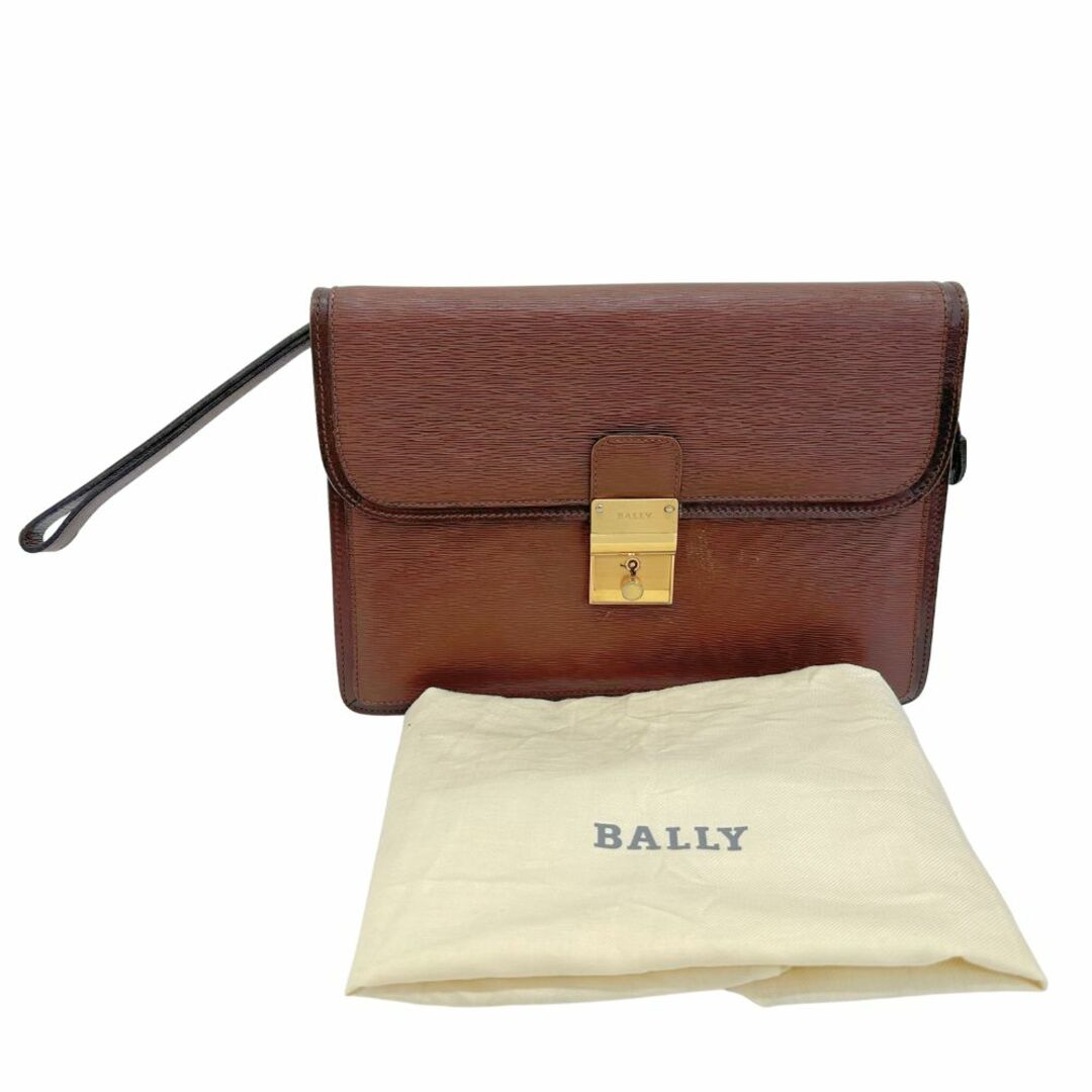 Bally(バリー)の【BALLY】バリー レザー 茶 メンズ セカンドバッグ メンズのバッグ(セカンドバッグ/クラッチバッグ)の商品写真