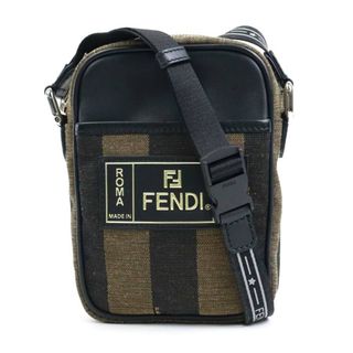 フェンディ(FENDI)のフェンディ FENDI 斜め掛けショルダーバッグ ポシェット ペカン キャンバス ブラウン/ブラック ユニセックス 送料無料【中古】 e58038a(ショルダーバッグ)