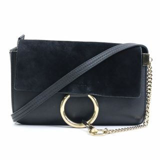 クロエ(Chloe)のクロエ Chloe 斜め掛けショルダーバッグ フェイ レザー/スエード ブラック レディース 送料無料【中古】 e58041j(ショルダーバッグ)