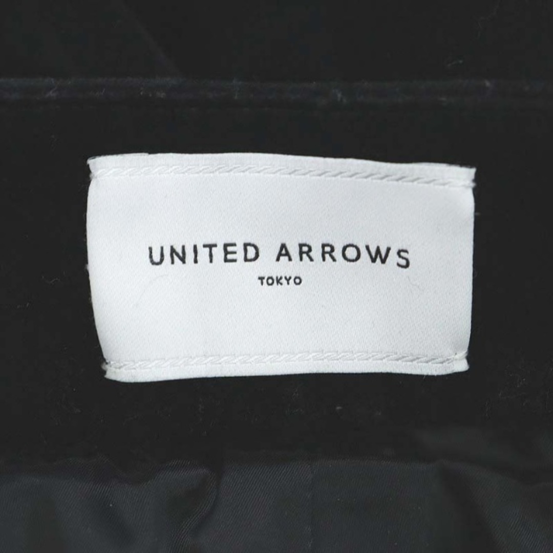 UNITED ARROWS(ユナイテッドアローズ)のユナイテッドアローズ ベロア ワイドパンツ ジッパーフライ 40 黒 ブラック レディースのパンツ(その他)の商品写真